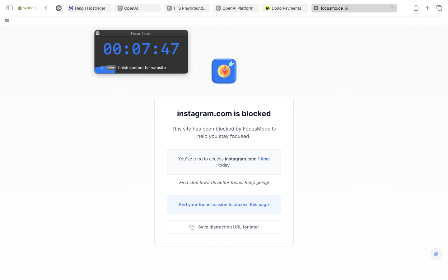 Website Blocking in Action
